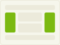 This easy panel works best in the widest column of your web pages (shown in green). This easy panel works best in the widest column of your web pages (shown in green).