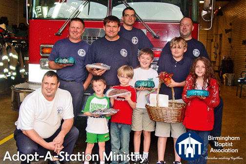 adopt a station kids and firemen