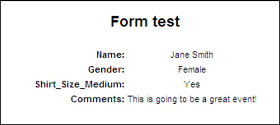 Form submission email illustration