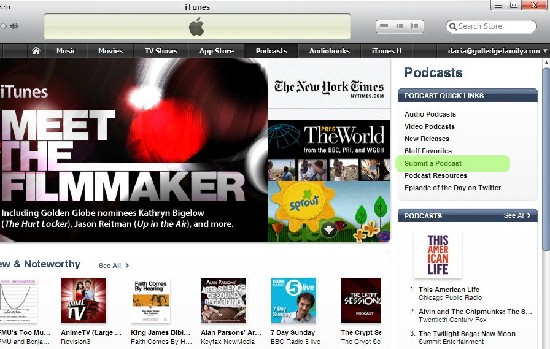 iTunes Submit a Podcast link illustration