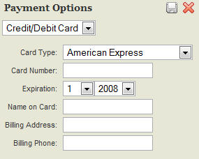 Payment Options window illustration