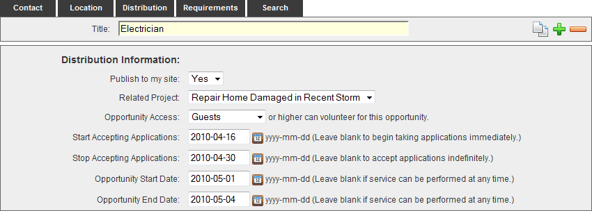 Distribution Information Distribution Information