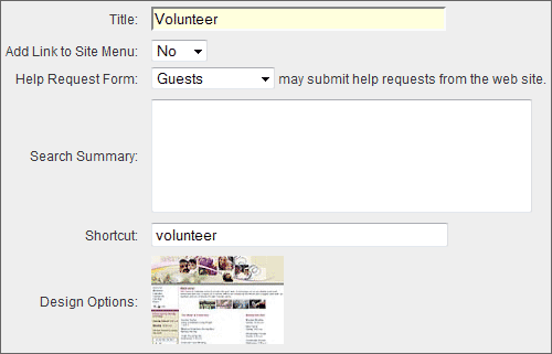 Volunteer Manager Settings Volunteer Manager Settings